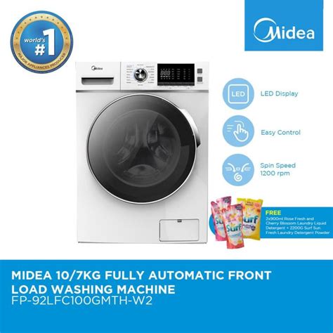 midea washing machine|Midea 10/7Kg Fully Automatic Front Load Combo .